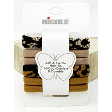 Leopard Pattern Mixed Rolled Hair Tie Set: MIX COLOR / ONE(12)