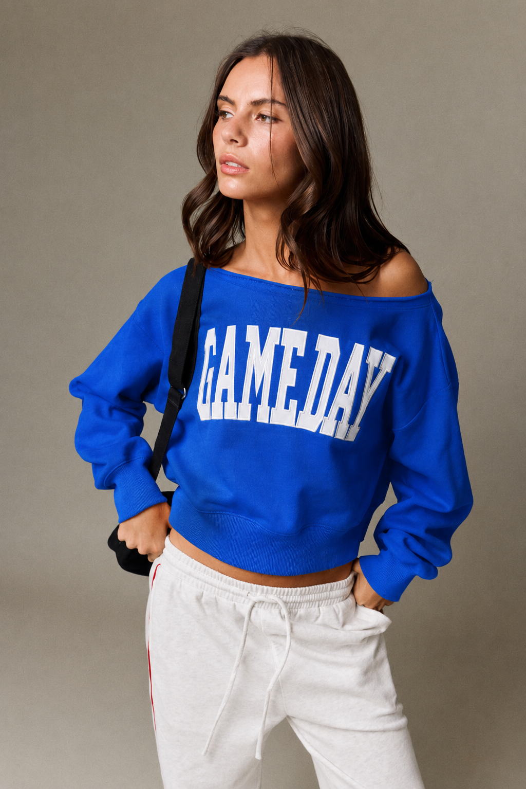 Cobalt Blue Sydney Varsity Game Day Sweatshirt