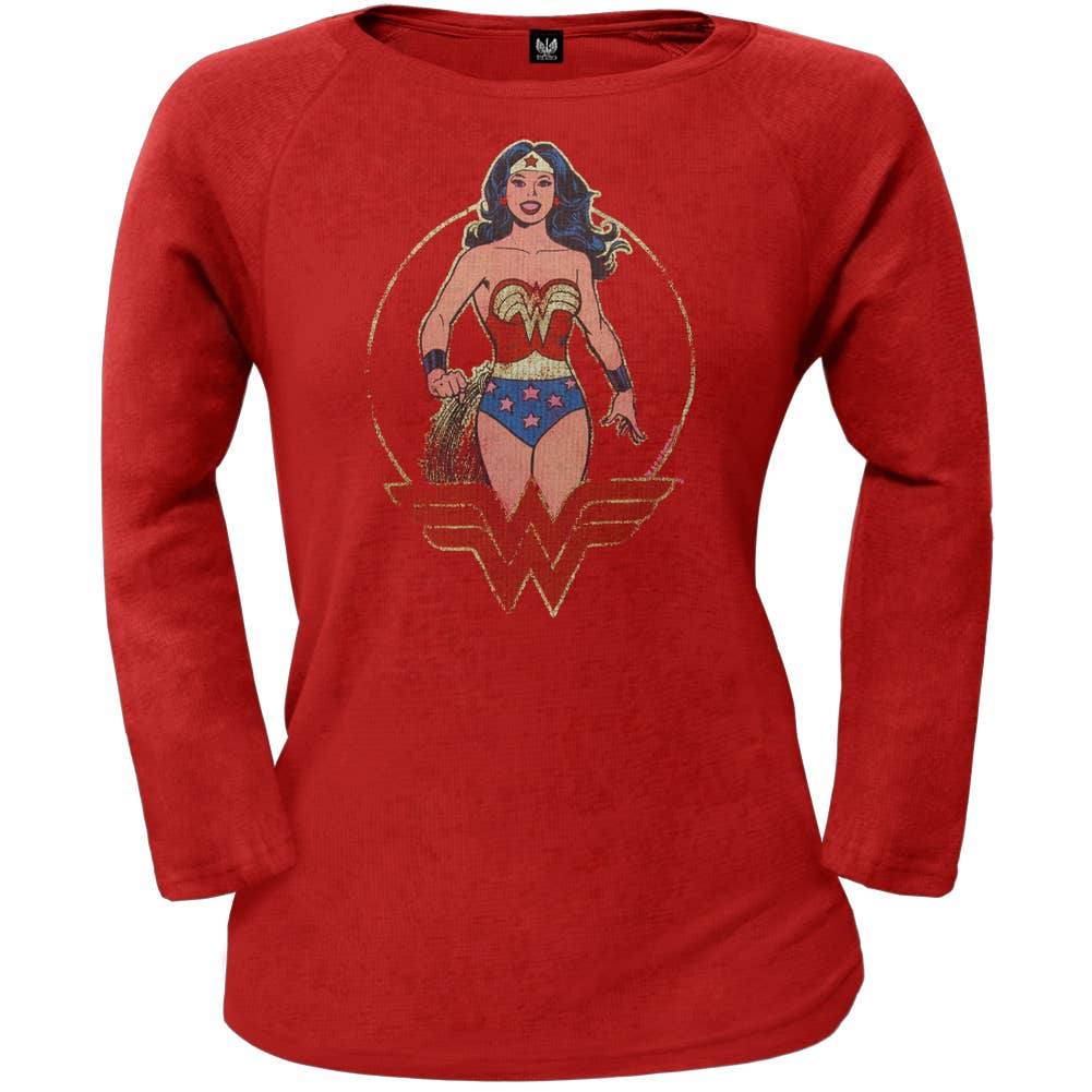 Wonder Woman - Circle Women's Juniors Thermal Shirt: SM