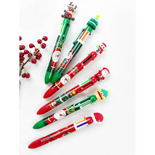 Christmas Theme Multi Color Ballpoint Pen: MIX COLOR / ONE(12)