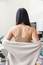 Nude Padded Crochet Lace Longline Bralette