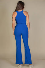 Ribbed Cropped Top and Bootcut Pants Sets: Black / M
