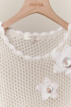 Ivory Flower Accent Crochet Mello Vest