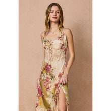 Patchwork Floral Meadow Romance Lace Detail Maxi Dress