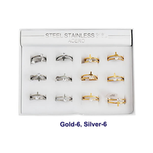 Stainless Steel Cross Diamond Ring