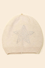 Ivory Studded Star Beanie