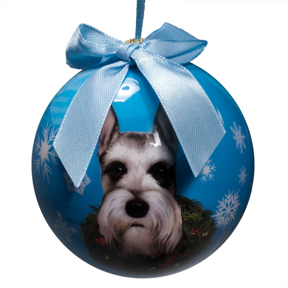Schnauzer Cropped Christmas Ball Ornament