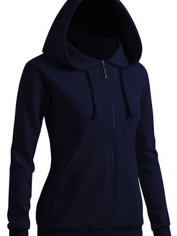 Navy Lightweight Thin Zip-Up Hoodie Jacket