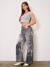 Western Black Horse Digital Printed Baggy Jeans