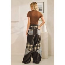 Charcoal Washed Plaid Leopard Oli+Hali Pants