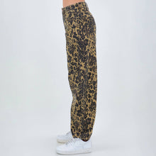 Leopard Pattern Barrel Fit Pants