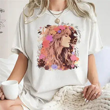 Black Stevie Nicks Upcycled T-Shirt