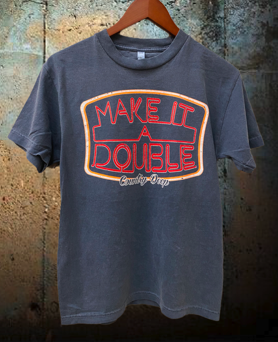 Faded Black Make it a Double Carded Cotton garment dyed Vintage T shirt