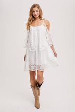 Ivory Open Shoulder Lace Dress