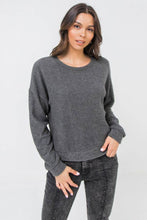Charcoal Knit Top