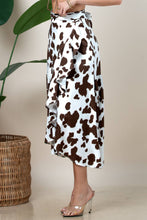 Brown Tilly Choco Black Cow Print Multi Use Wrap Skirt