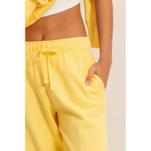 Banana Cream Mid-Rise Drawstring Jogger Pants