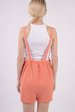 Burnt Orange Mineral Washed Double Gauze Overall Romper