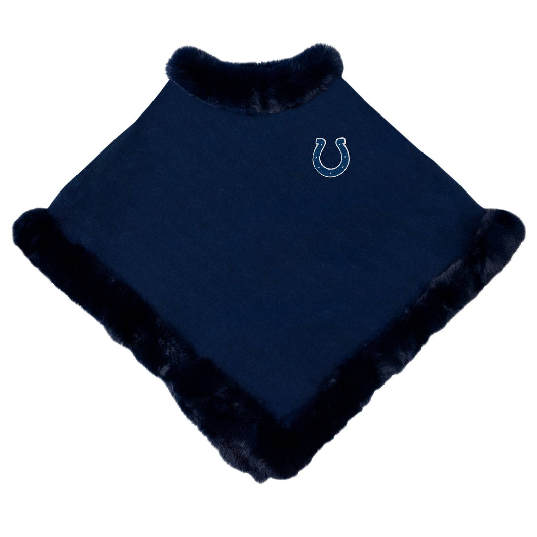 NFL Indianapolis Colts Fur Trim Poncho