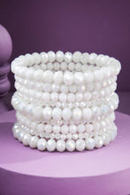 Glass Bead 9 Set Bracelet: JBK-MIDNIGHT LUXE