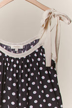 Black Polka Dot  Layered Mello Tunic