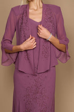 Dark Rose Long Formal Jacket Dress