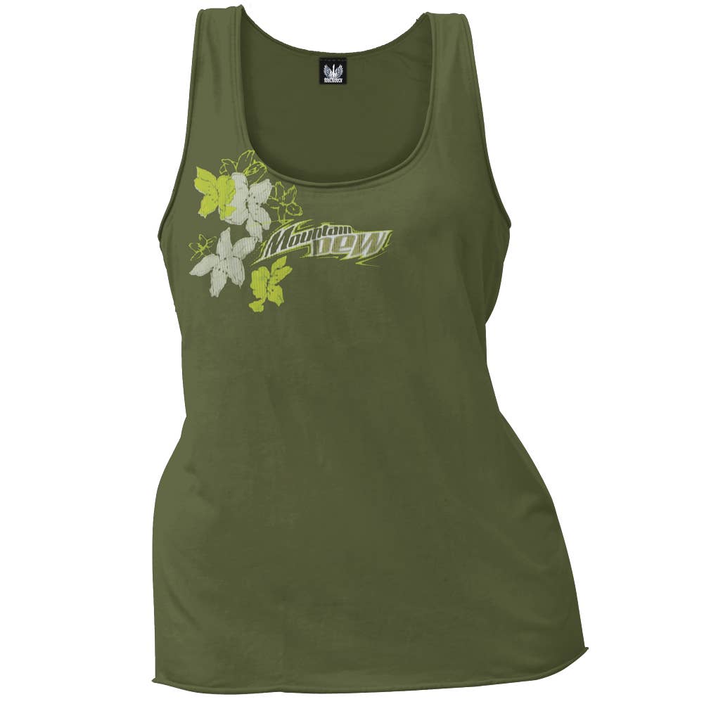 Mountain Dew - Flower Splash Women's Juniors Tank Top