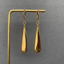 Steel Glossy Droplet 18K Gold Plated S.Steel Earrings