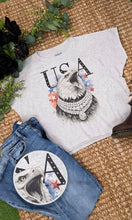 Eagle USA with Rhinestones Graphic Edgy Shirt
