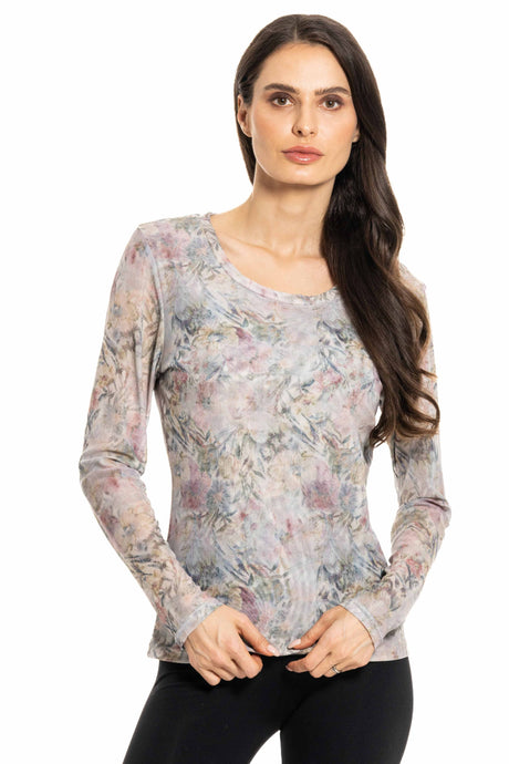 Floral Mesh Top
