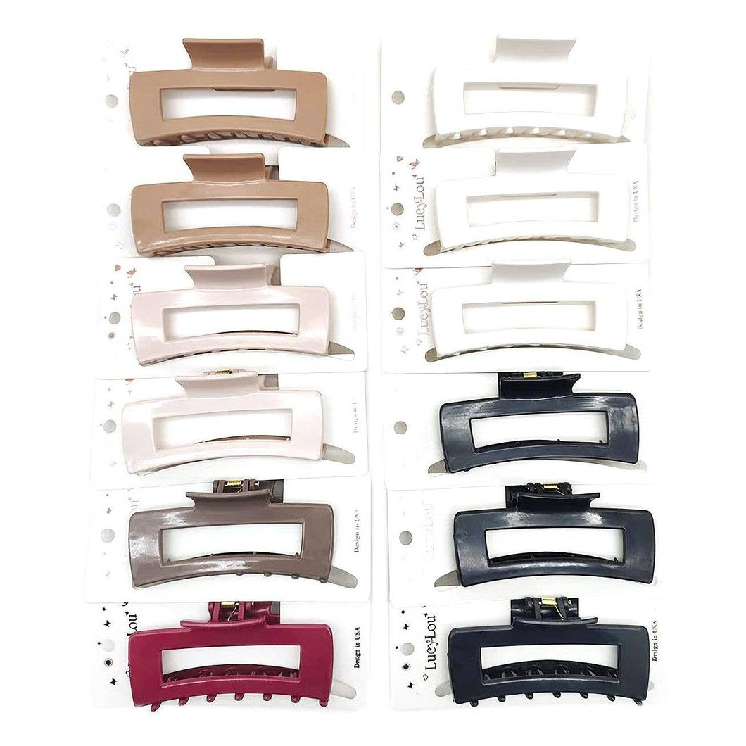 Rectangle Cutout Hair Claw Clip Minimal Open Shape Claw Clip Modern Hair Accessories