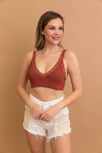 Rust Lace Trim Padded Bralette