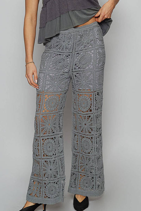 Grey Crochet with lining regular fit POL bottoms