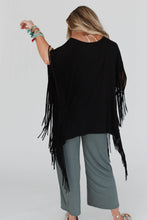 Black Showstopper Fringe Top
