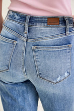 Light High Waist Judy Blue Jeans w/ Destroy Crop Wide Leg