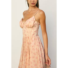 Peach Whip Rosewater Reverie Corset Mini Dress