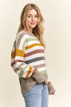 Off White Multicolor Stripe Sweater