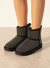 [BEST SELLER] PRESLEY Rhinestone Embellished Cozy Mini Boots: TAUPE / A12