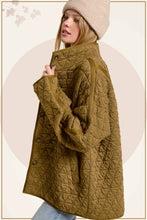 Birdy Sage Oversized Soft Quilted Button Down Jacket