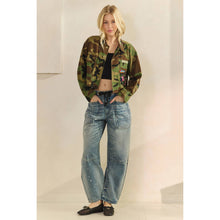 Camo Sequin Contrast Veveret Jacket