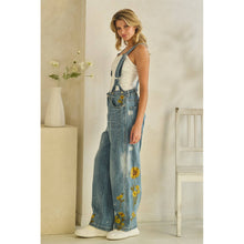 Denim Sunflower Embroidery Oli+Hali Overalls