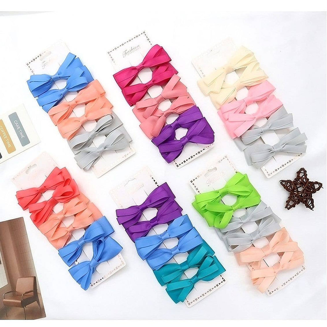 12pk Pastel Tone Bow Hair Clip Pin