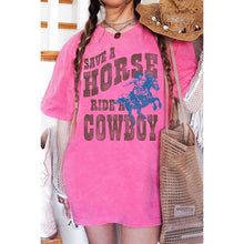 Mineral Taupe Save a Horse Oversized Graphic Tee