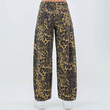 Leopard Pattern Barrel Fit Pants