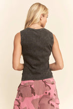 Black Sleeveless Ribbed Davi & Dani Tank Top