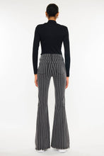 Grey High Rise Flare Stripe Kancan Pants