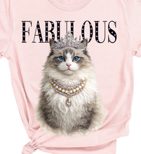 Felina Fabulous Glam Cat Rhinestone Graphic Tee
