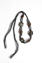 Medallion Macrame Belt: Black