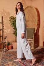 Heather Grey French Terry Boxy Button Up Bucketlist Jumpsuit