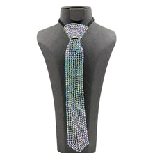 Black Bling Neck Tie Necklace